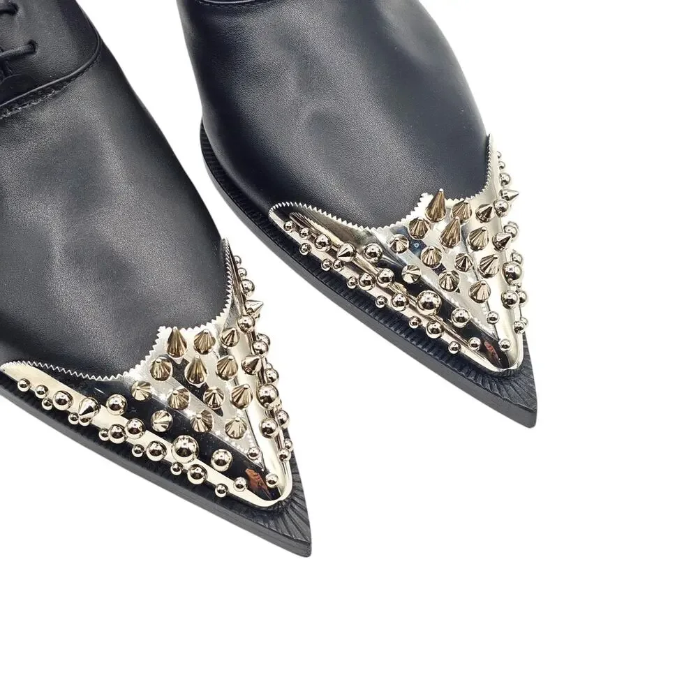 Christian Louboutin Cheliviss Meteor Leather Oxford Shoes EU 42.5 US 9.5 $2695